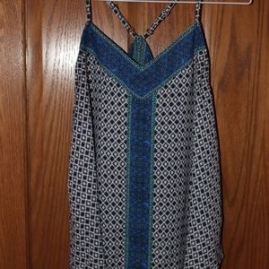 Maurices patterned racer back tank top
